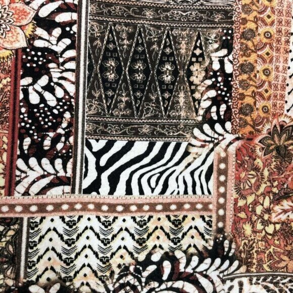 Chicos Multi Colored Square Neck Multi Print Floral Animal Size 1 (medium) - Picture 3 of 8